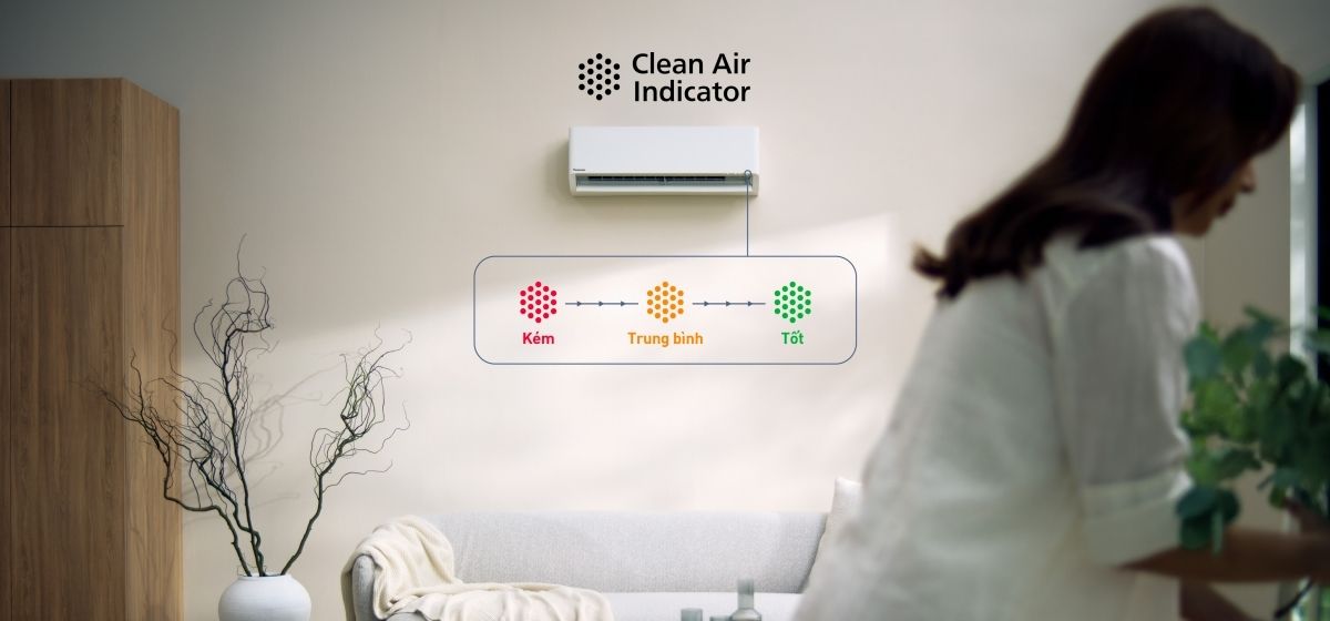 Đèn cảnh báo chất lượng không khí với 3 màu sắc