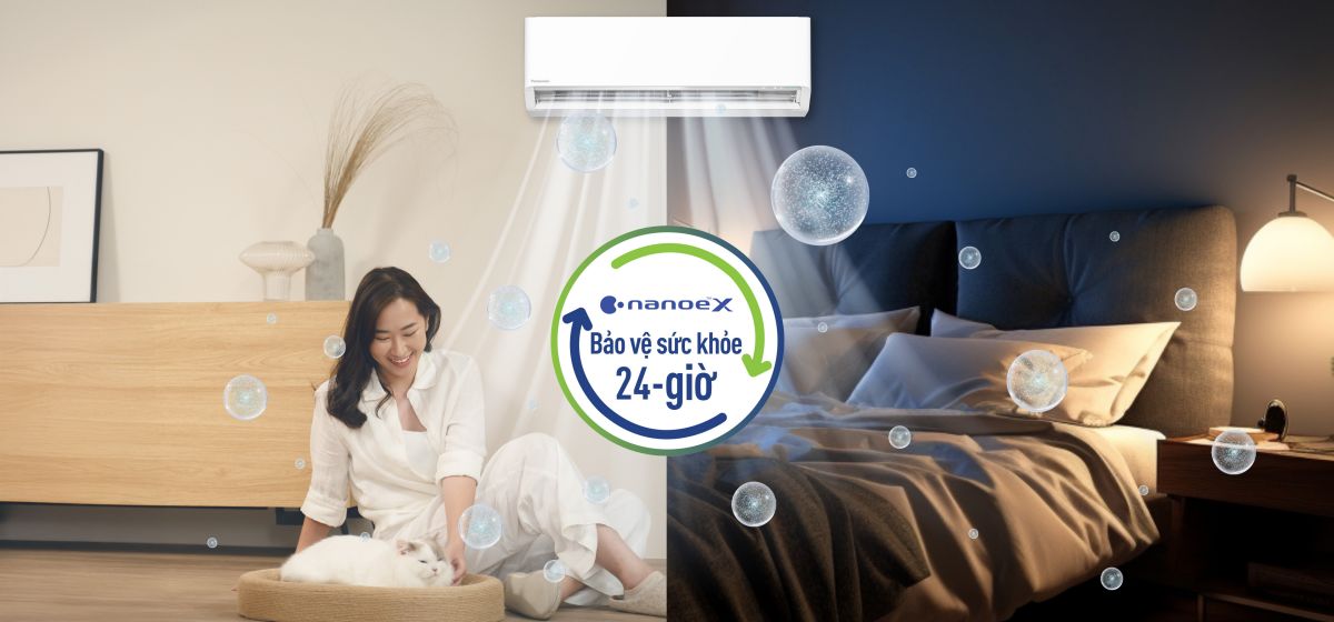 Công nghệ nanoe™ X ức chế các chất gây ô nhiễm bám dính trên bề mặt